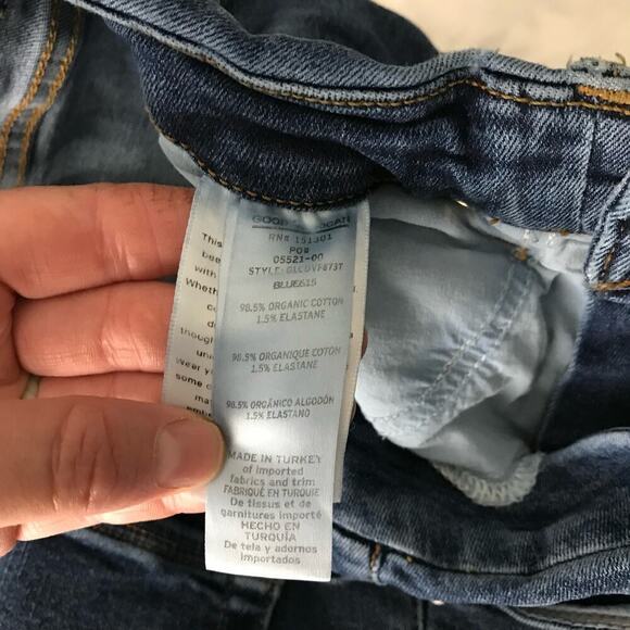 Good American Good Legs Cropped Skinny Mid-Rise Jeans in Blue615 Size 28 - Picture 7 of 7